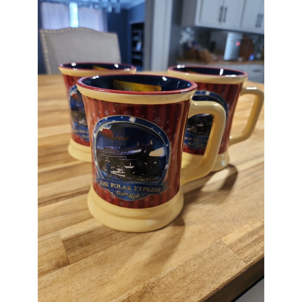 Polar Express Train Ride Believe Coffee Mug Movie Memorabilia 3D Mug Set of 3